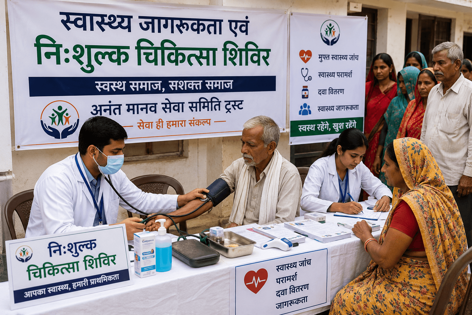 स्वास्थ्य जागरूकता एवं निःशुल्क चिकित्सा शिविर